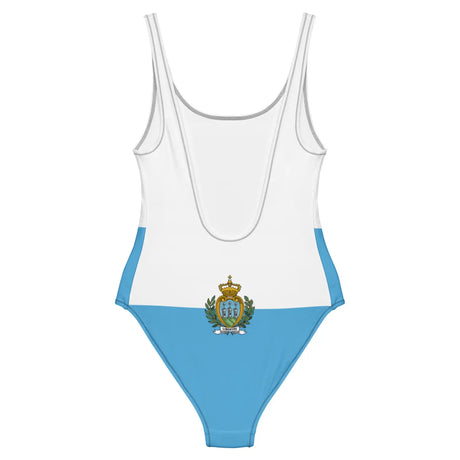 Maillot de bain 1 pièce drapeau saint-marin - pixelforma