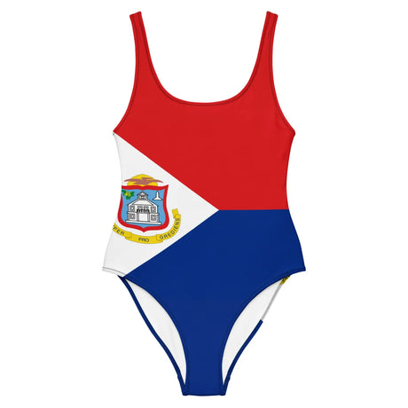 Maillot de bain 1 pièce drapeau saint-martin - pixelforma
