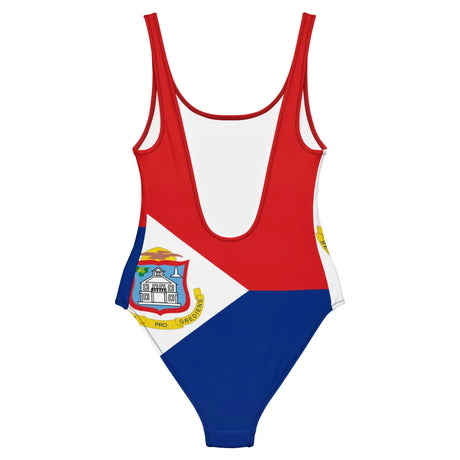 Maillot de bain 1 pièce drapeau saint-martin - pixelforma