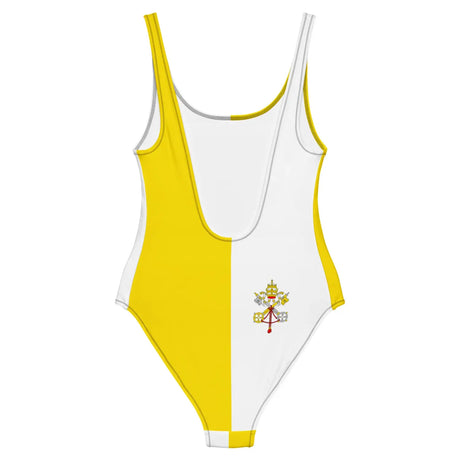 Maillot de bain 1 pièce drapeau vatican - pixelforma