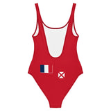 Maillot de bain 1 pièce drapeau wallis-et-futuna - pixelforma