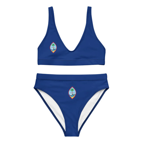 Maillot de bain drapeau guam femme en polyester recyclé