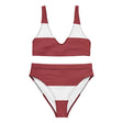 Maillot de bain drapeau lettonie en polyester recyclé femme