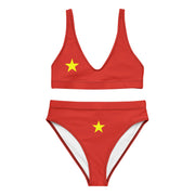 Maillot de bain drapeau viêt nam polyester recyclé femme