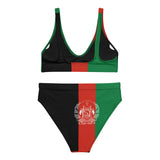 Maillot de bain femme drapeau afghanistan polyester recyclé