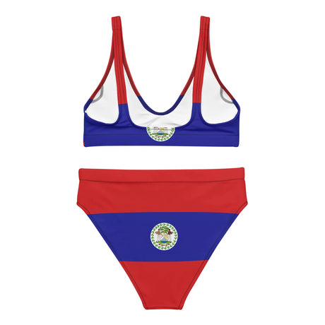 Maillot de bain femme drapeau belize en polyester recyclé