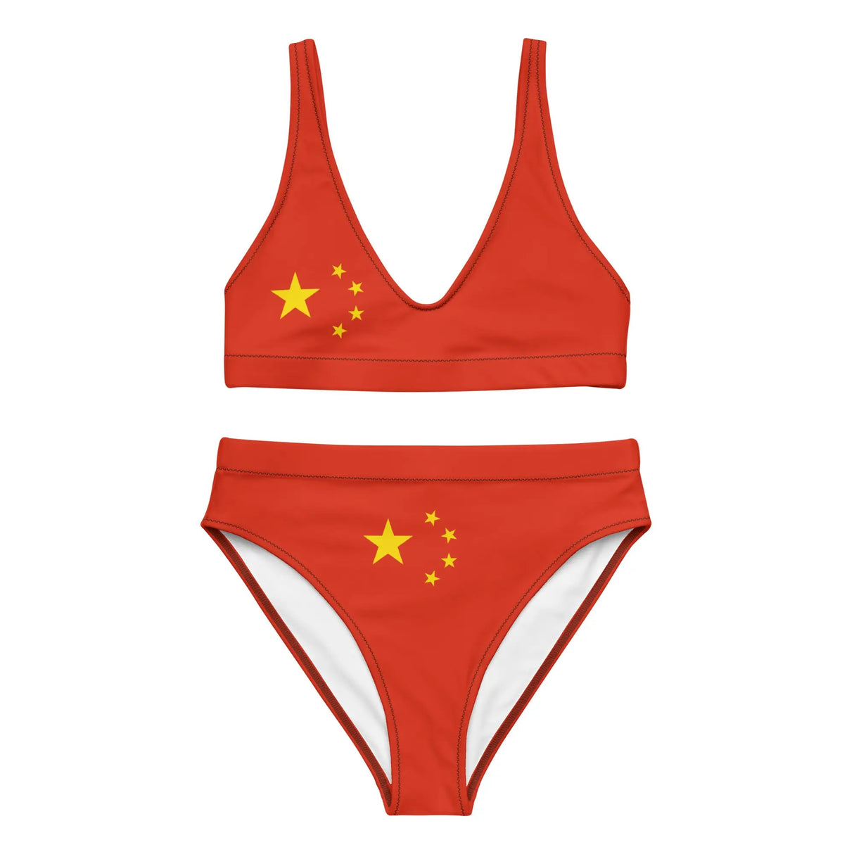 Maillot de bain femme drapeau chine avec protection uv