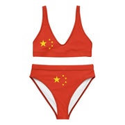 Maillot de bain femme drapeau chine avec protection uv