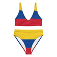 Maillot de bain femme drapeau colombie en polyester recyclé