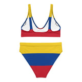 Maillot de bain femme drapeau colombie en polyester recyclé