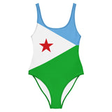 Maillot de bain femme drapeau djibouti coupe brésilienne