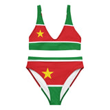Maillot de bain femme drapeau guadeloupe polyester recyclé