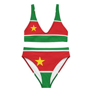 Maillot de bain femme drapeau guadeloupe polyester recyclé