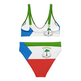 Maillot de bain femme drapeau guinée équatoriale polyester