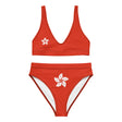 Maillot de bain femme drapeau hong kong polyester recyclé