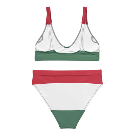 Maillot de bain femme drapeau hongrie polyester recyclé
