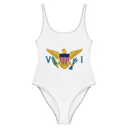 Maillot de bain femme drapeau îles vierges coupe brésilienne