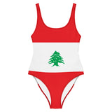 Maillot de bain femme drapeau liban coupe brésilienne