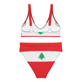 Maillot de bain femme drapeau liban polyester recyclé uv