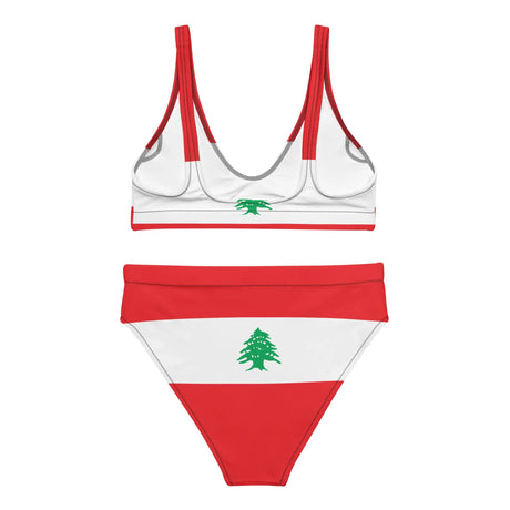 Maillot de bain femme drapeau liban polyester recyclé uv