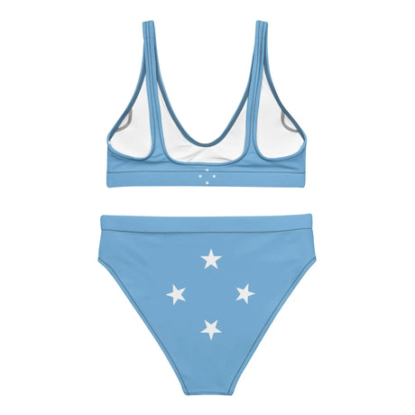 Maillot de bain femme drapeau micronésie polyester recyclé