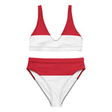 Maillot de bain femme drapeau monaco en polyester recyclé