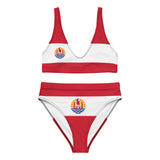 Maillot de bain femme drapeau polynésie française polyester