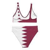 Maillot de bain femme drapeau qatar en polyester recyclé