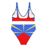 Maillot de bain femme drapeau réunion polyester recyclé