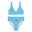 Maillot de bain femme drapeau sainte-lucie polyester recyclé