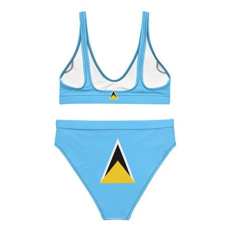 Maillot de bain femme drapeau sainte-lucie polyester recyclé