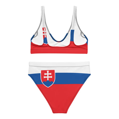 Maillot de bain femme drapeau slovaquie polyester recyclé