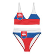 Maillot de bain femme drapeau slovaquie polyester recyclé