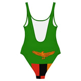 Maillot de bain femme drapeau zambie coupe brésilienne