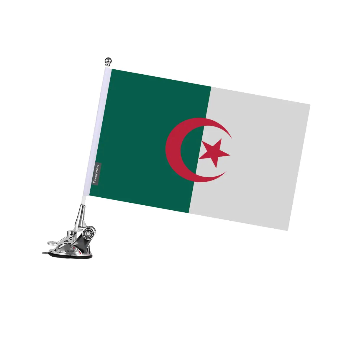 Mât à Ventouse Drapeau Algérie en Polyester - Pixelforma 