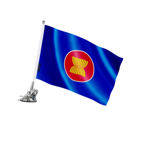 Mât à ventouse drapeau association des nations de l’asie du sud-est en ployester - pixelforma