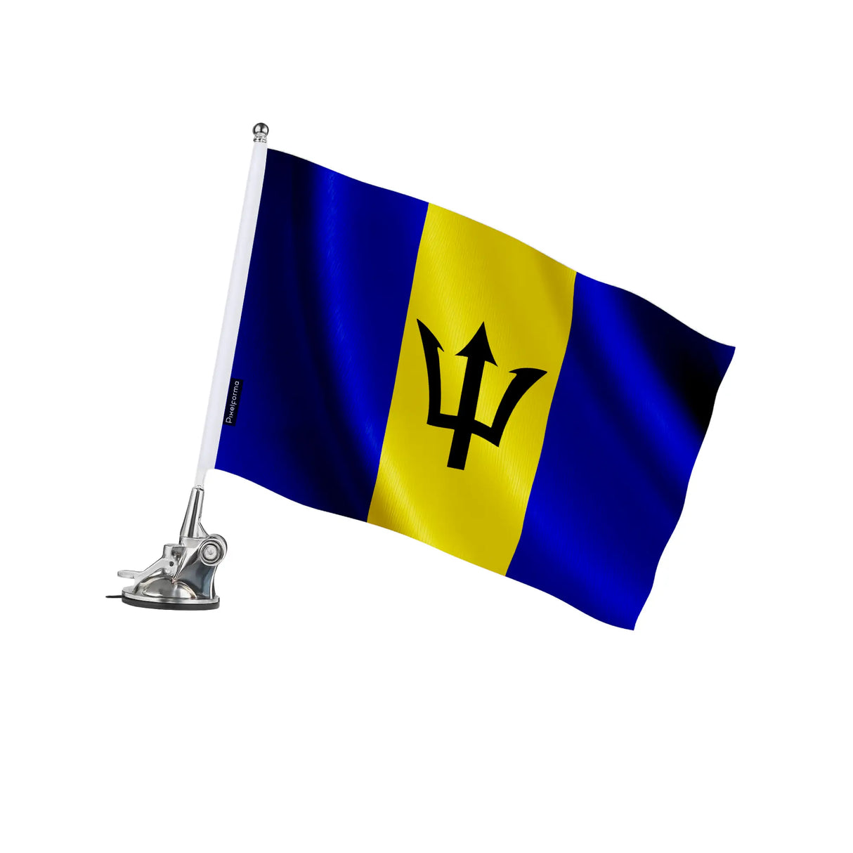 Mât à ventouse drapeau barbade en polyester - pixelforma