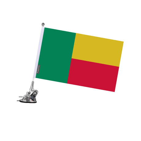 Mât à ventouse drapeau bénin en polyester - pixelforma