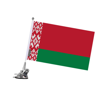 Mât à ventouse drapeau biélorussie en polyester - pixelforma