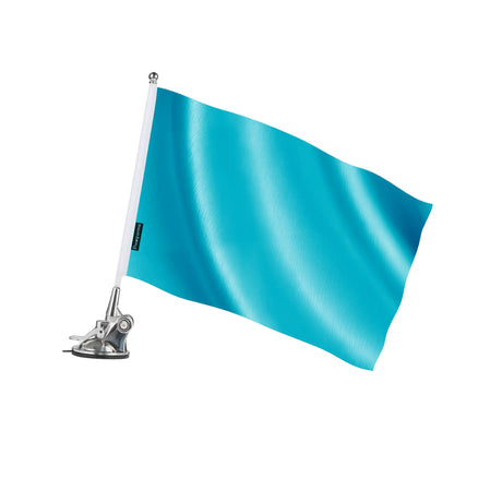 Mât à ventouse drapeau bleu en ployester - pixelforma