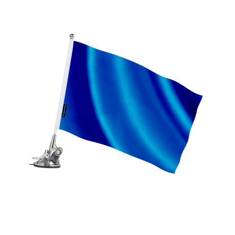 Mât à ventouse drapeau bleu foncé en ployester - pixelforma