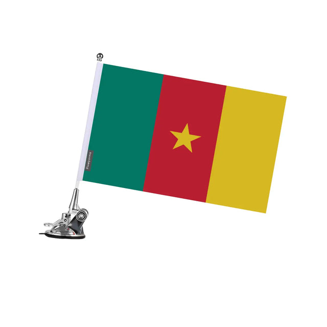 Mât à Ventouse Drapeau Cameroun en Polyester - Pixelforma 