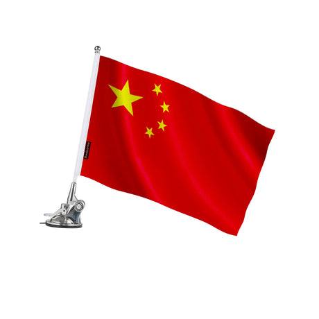 Mât à ventouse drapeau chine polyester acier inoxydable