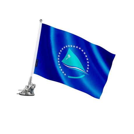 Mât à ventouse drapeau communauté du pacifique en ployester - pixelforma