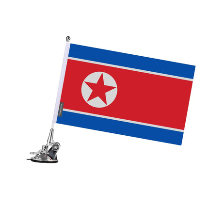 Mât à ventouse drapeau corée du nord en polyester - pixelforma