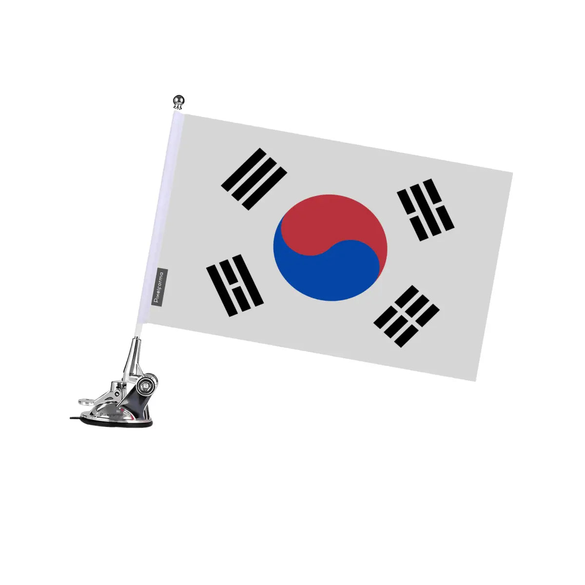 Mât à ventouse drapeau corée du sud en polyester - pixelforma