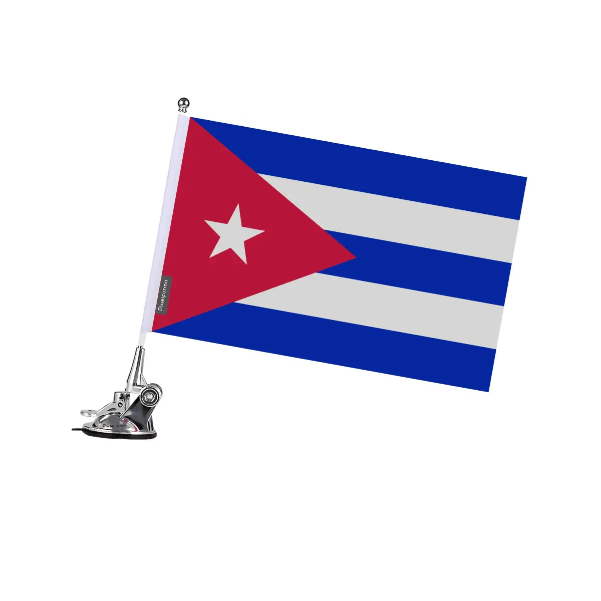 Mât à ventouse drapeau cuba en polyester - pixelforma