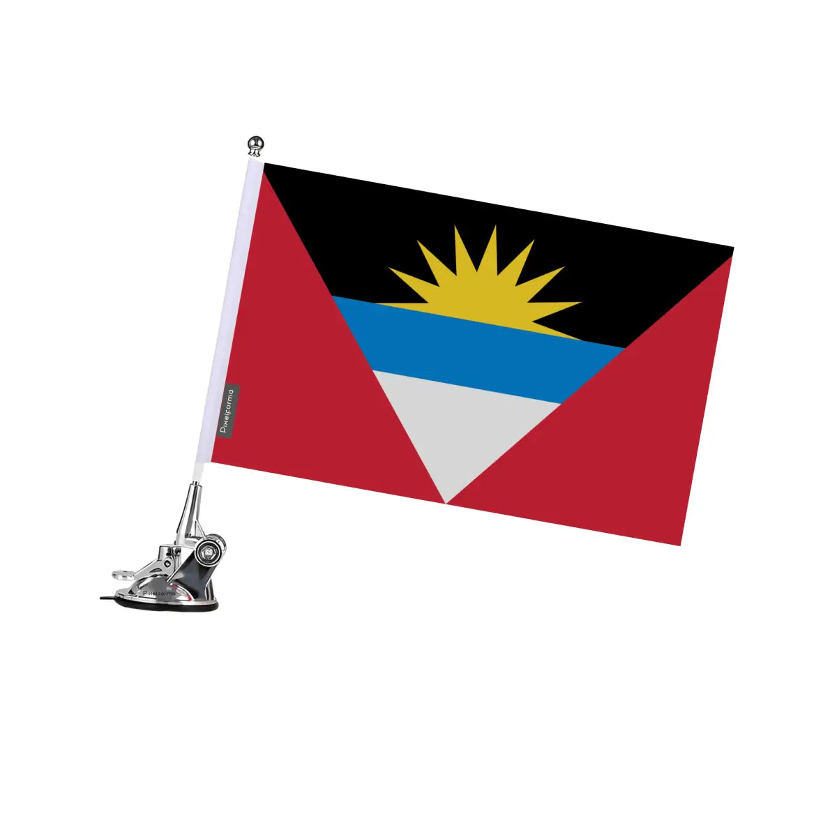 Mât à Ventouse Drapeau Drapeau d'Antigua-et-Barbuda en Polyester - Pixelforma 