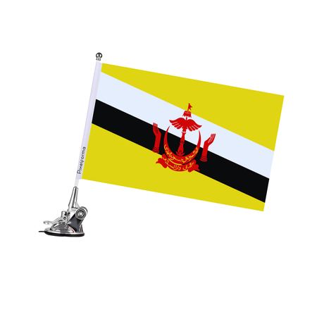 Mât à Ventouse Drapeau de Brunei - Pixelforma 