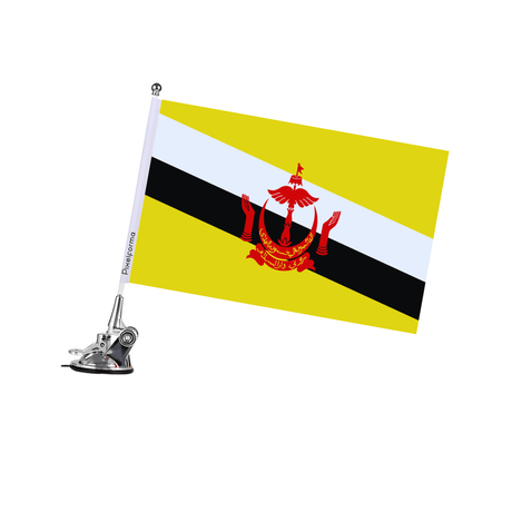 Mât à Ventouse Drapeau de Brunei - Pixelforma